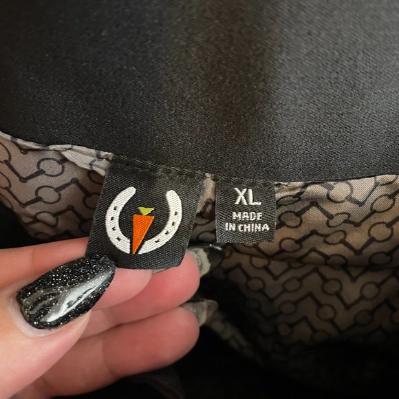 Kerrits Women XL Black Cascade Waterproof Pants Pockets Full Leg Zip Equestrian - Picture 7 of 10